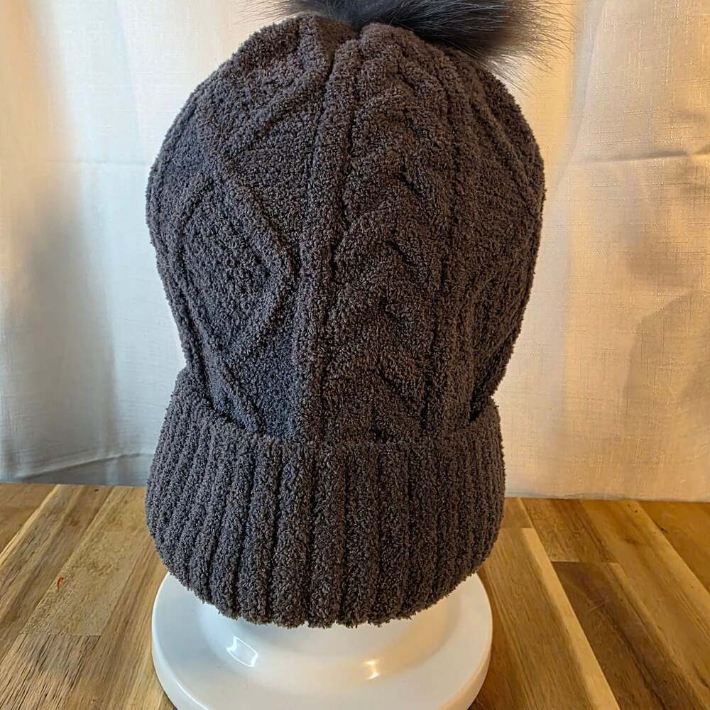 PJ Salvage Chenille Cozy Cable Knit Beanie